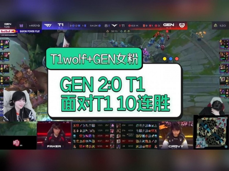 Wolf看T1输给GEN后崩溃了：双手抱头表情呆滞